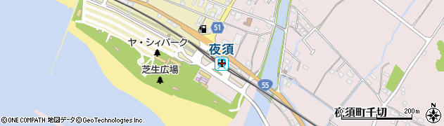 夜須駅周辺の地図