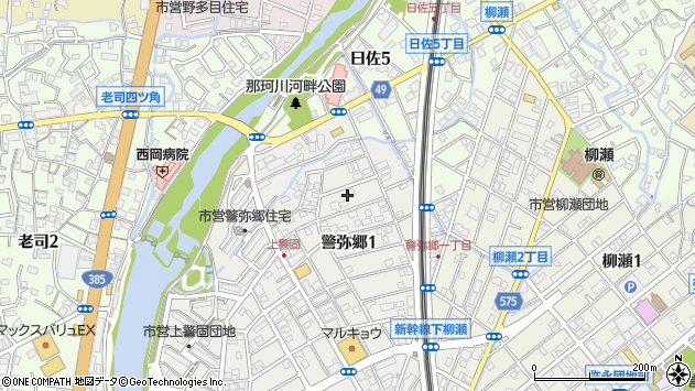 〒811-1324 福岡県福岡市南区警弥郷の地図