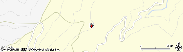 和歌山県古座川町（東牟婁郡）峯周辺の地図