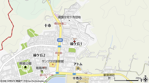 〒783-0086 高知県南国市緑ケ丘の地図
