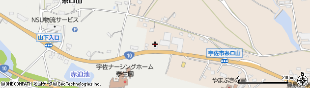 宇島ガス株式会社　宇佐営業所周辺の地図