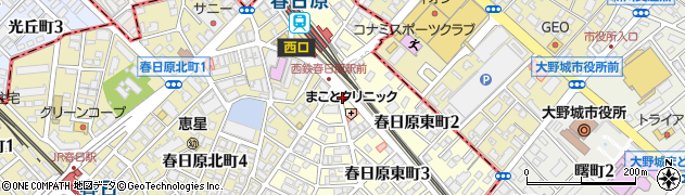ニッポンレンタカー春日原営業所周辺の地図