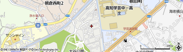 高知県高知市大谷公園町周辺の地図