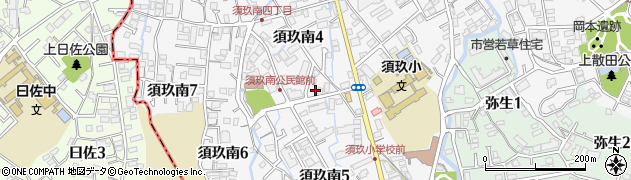 福岡県春日市須玖南周辺の地図