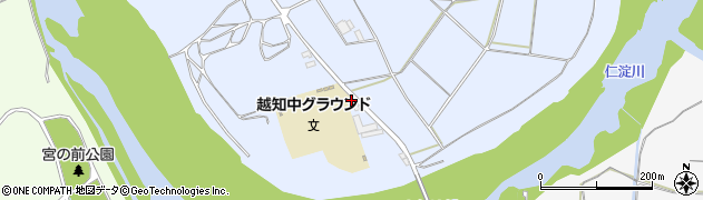 仁淀川漁協越知地区周辺の地図