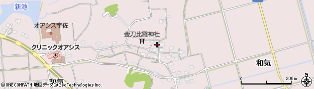 大分県宇佐市和気周辺の地図