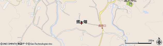 福岡県嘉麻市熊ヶ畑周辺の地図