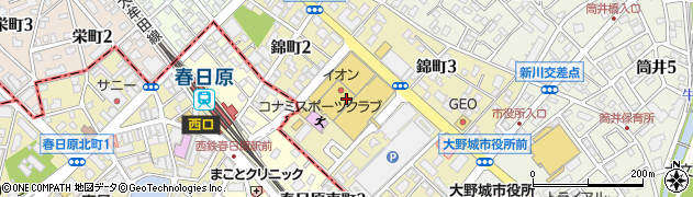 イオン大野城店周辺の地図