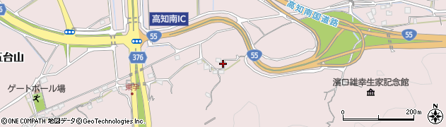 高知県高知市五台山592周辺の地図