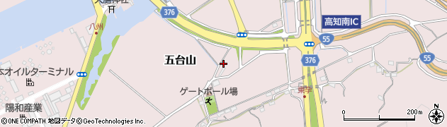 高知県高知市五台山409周辺の地図