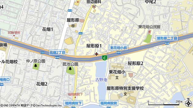 〒811-1351 福岡県福岡市南区屋形原の地図