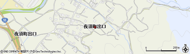 高知県香南市夜須町出口周辺の地図