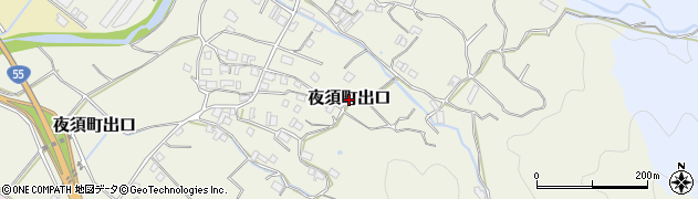 高知県香南市夜須町出口周辺の地図