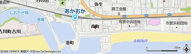 高知県香南市赤岡町南町周辺の地図