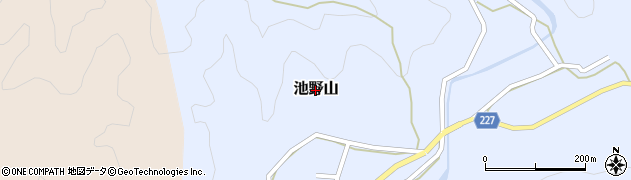 和歌山県古座川町（東牟婁郡）池野山周辺の地図