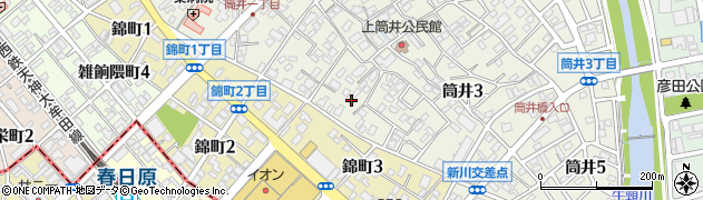 福岡県大野城市筒井3丁目1周辺の地図