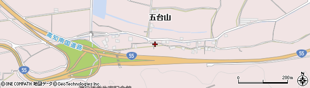 高知県高知市五台山4323周辺の地図