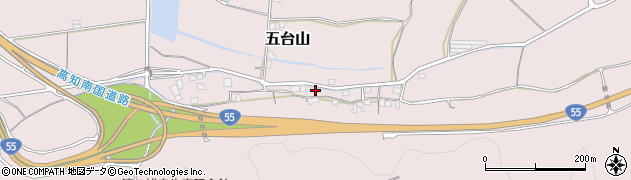 高知県高知市五台山1234周辺の地図