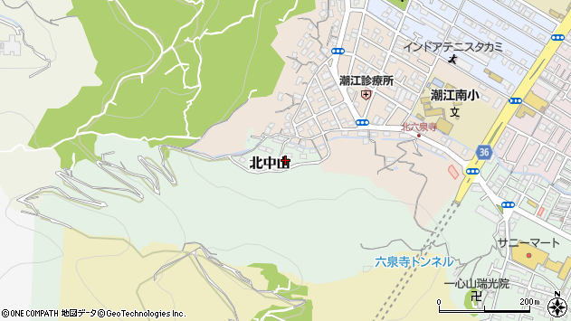 〒780-8026 高知県高知市北中山の地図