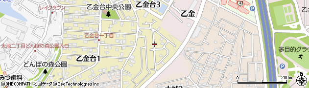 福岡県大野城市乙金台3丁目周辺の地図