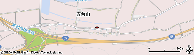 高知県高知市五台山1217周辺の地図