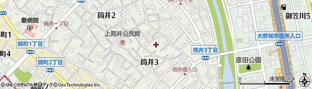 福岡県大野城市筒井3丁目9周辺の地図