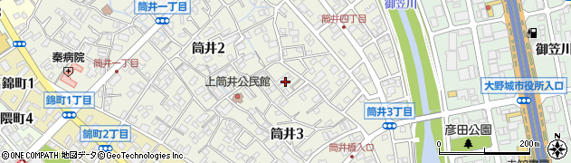 福岡県大野城市筒井3丁目10周辺の地図
