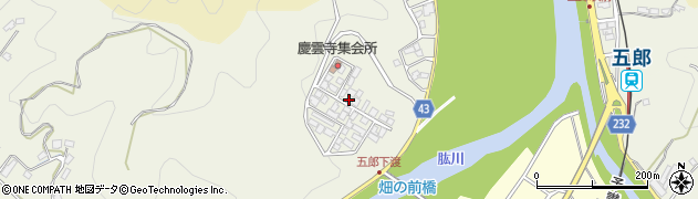愛媛県大洲市五郎周辺の地図