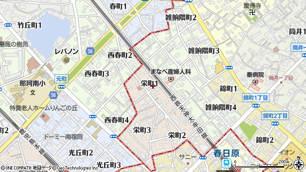 〒816-0924 福岡県大野城市栄町の地図