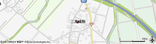 大分県中津市三光成恒周辺の地図