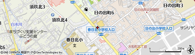 春日岡本郵便局周辺の地図