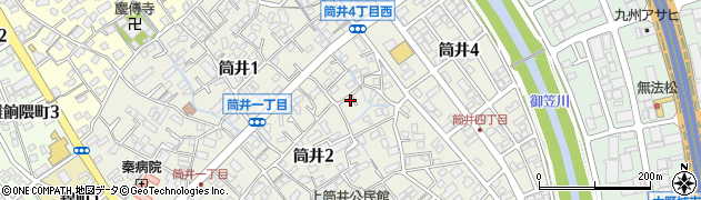 福岡県大野城市筒井2丁目15周辺の地図