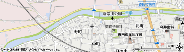 高知県香南市赤岡町元町80周辺の地図
