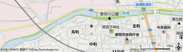高知県香南市赤岡町元町72周辺の地図