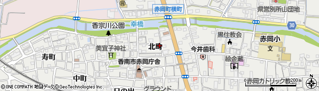 高知県香南市赤岡町305周辺の地図