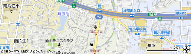 福岡堤郵便局周辺の地図