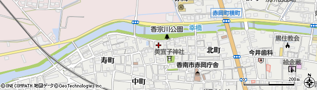 高知県香南市赤岡町元町256周辺の地図
