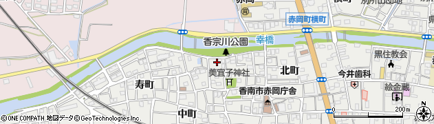 高知県香南市赤岡町元町269周辺の地図