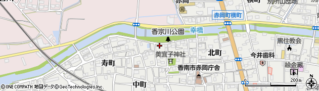 高知県香南市赤岡町元町268周辺の地図