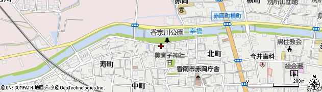 高知県香南市赤岡町元町270周辺の地図