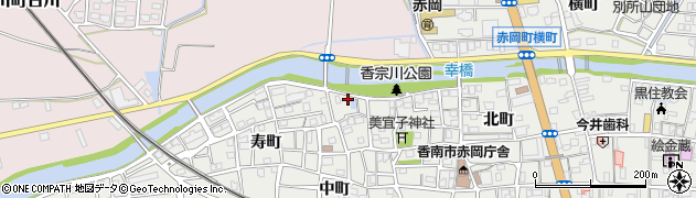 高知県香南市赤岡町元町90周辺の地図
