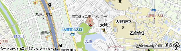 福岡県大野城市大池周辺の地図