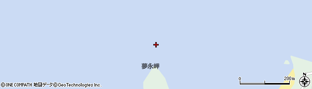 夢永岬周辺の地図