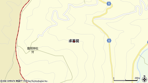 〒828-0086 福岡県豊前市求菩提の地図