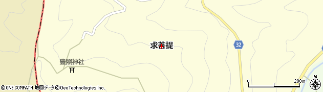 福岡県豊前市求菩提周辺の地図