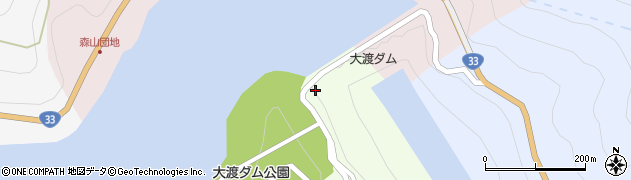 国土交通省四国地方整備局大渡ダム管理所周辺の地図