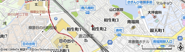 福岡県福岡市博多区相生町周辺の地図