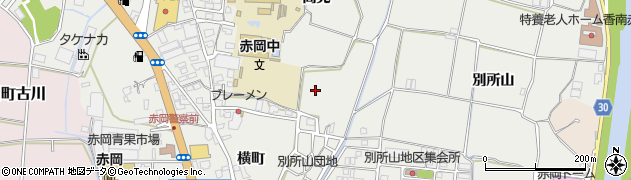 高知県香南市赤岡町周辺の地図