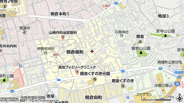 〒780-8074 高知県高知市朝倉横町の地図