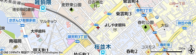 福岡県福岡市博多区東雲町2丁目周辺の地図